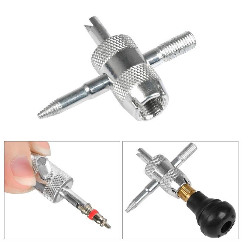 FOCCTS 17PCS Tire Valve Stem Tool Puller and Installer Kit, 6 Pcs TR412 Tubeless Tire Valve Stems with Valve Stem Cores, Single Head Tire Valve Core Remover Tire Repair Install Tool - Image 3